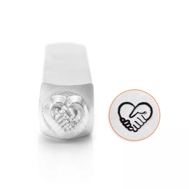 ImpressArt Heart Hands Metal Stamp, 6mm- Jewelry Stamping Punch