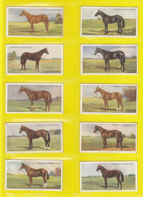 Racehorses  -  Ogdens  -  Rare  Set  Of  50  Derby  Entrants 1928  Cards  - 1928