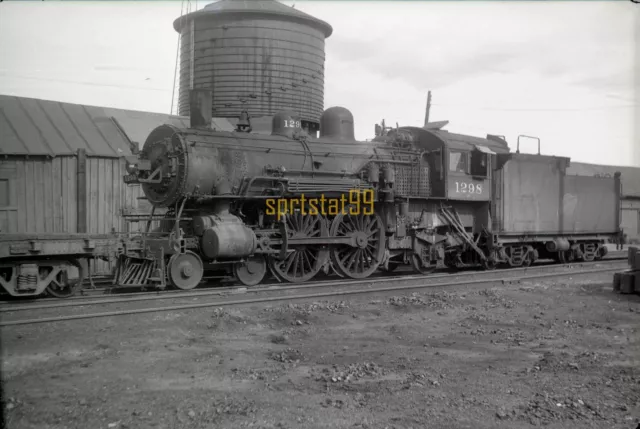 1952 CNW Chicago & Northwestern 4-4-2 Locomotive #1298 - Vtg Railroad Negative