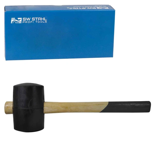 SW-STAHL Marteau en Caoutchouc Pavage Maillet Marteau de Supplantation 750g