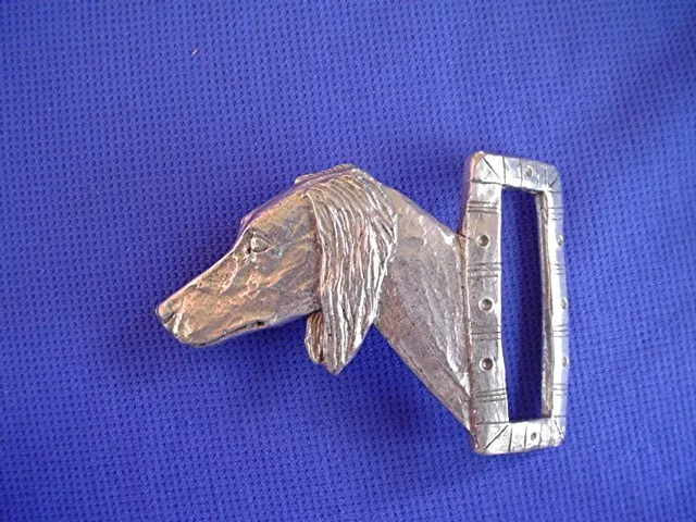 Saluki Belt Buckle #15W Arabian Hound Pewter Dog Jewelry by Cindy A. Conter