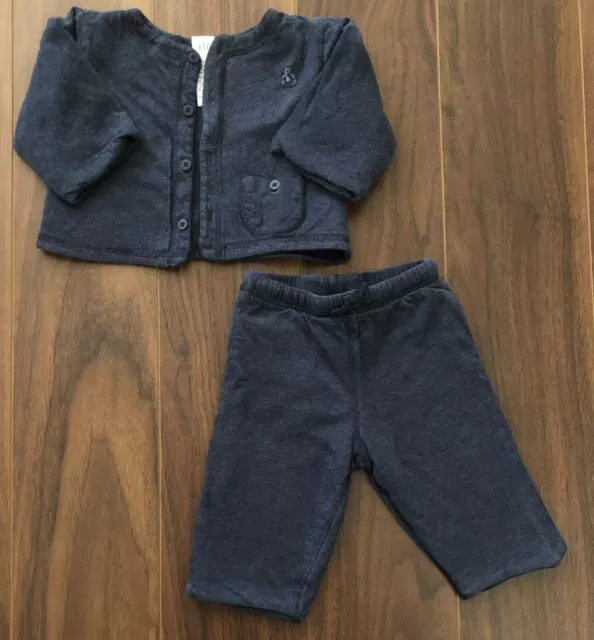 BABY GAP Infant Baby Boys/Girls Jacket Sweater Pants Outfit Sz 0-3 Mos Blue Navy
