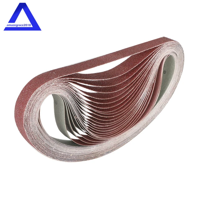 24 Pack 1" × 30" Belt Sanding Belts Aluminum Oxide 60 80 120 150 240 400 Grit