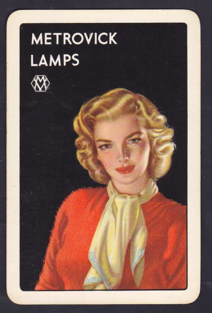 Metrovick Lamps.Girl single Swap Playing Card