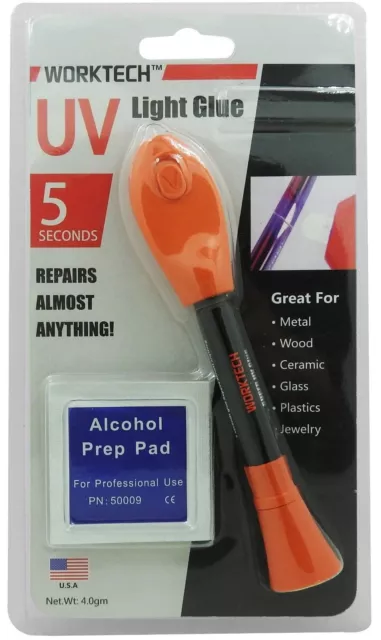 WorkTech Premium NON-TOXIC 5-Second UV Light Glue Welding Repair Almost Anything