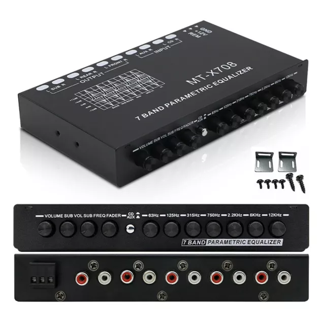 Car Audio Equalizer Adjustable EQ Car Amplifier Graphic Equalizer With CD/AUX