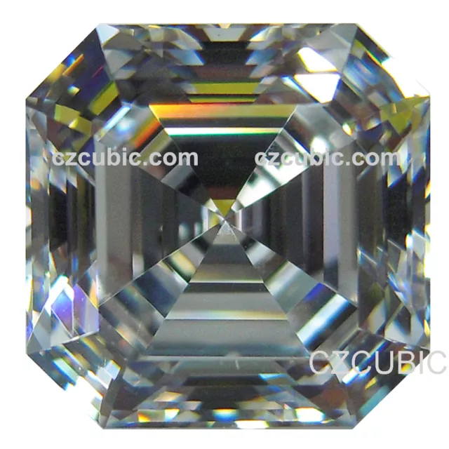 Cubic Zirconia Super Quality Loose Assher Shape 7 Stars Clear Cz Usa Shipper