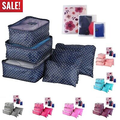 9Pcs Clothes Storage Bags Travel Luggage Organizer Clothing Packing Cube Pouch