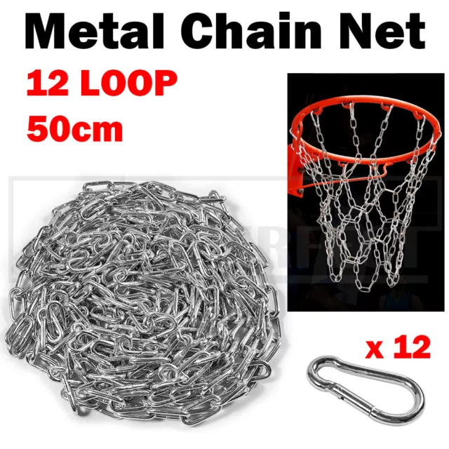 Heavy Duty Basketball Ring Metal Chain Net Official Size Rims Hoop 12 Loop AU