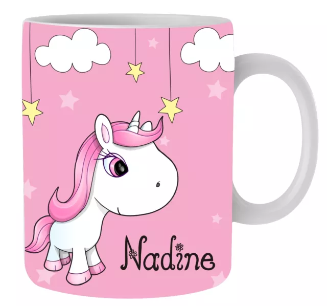 Kinderbecher Einhorn Pferd bruchfest mit Name Kindertasse Kunststoffbecher Tasse