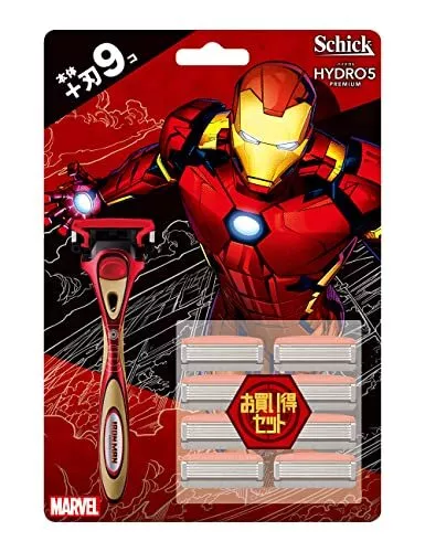 Schick Hydro 5 Premium Marvel Iron Man Club Paquet (9 Lames ) Rasoir