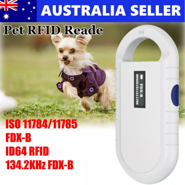Pet Microchip Scanner Portable Handheld Animal Chip Reader Pet Microchip Reader