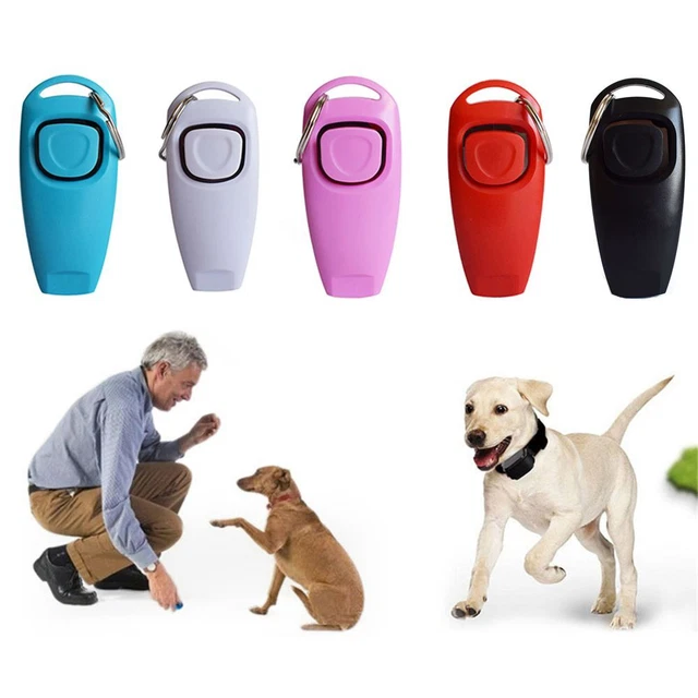 per cuccioli 2 in 1 Pet Clicker fischio per addestramento cani Chiama Whistle