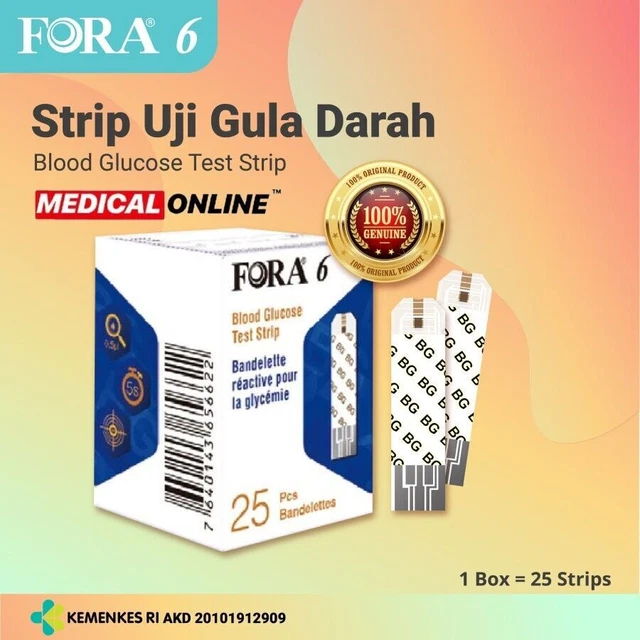 FORA 25 STRIPS GLUCOSE Test STRIP FORA 6 PLUS
