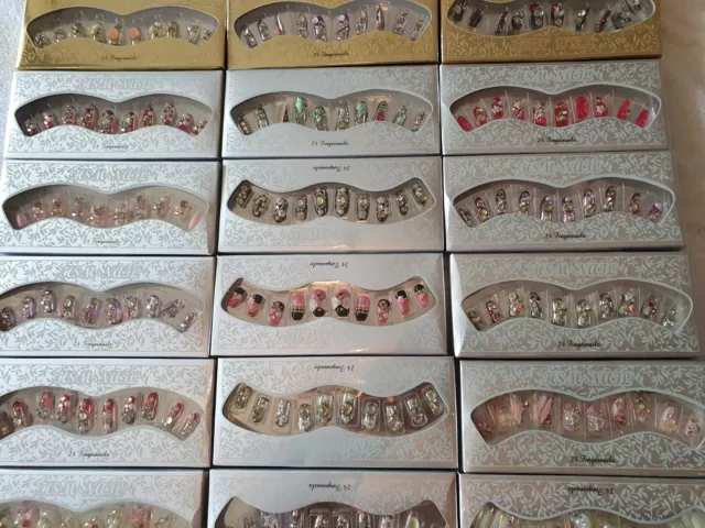 Joblot of 18 boxes sparkle diamante nail patch (24pcs in 1 box) New wholesale