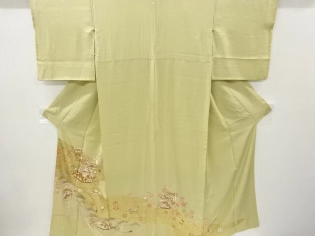 6245574: Japanese Kimono / Vintage Iro-Tomesode / Embroidery / Kinsai / Flower &