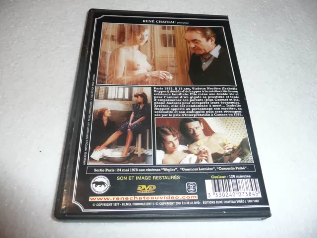 Dvd -  Violette Noziere  - Isabelle Huppert Jean Carmet - Dvd Rene Chateau 2