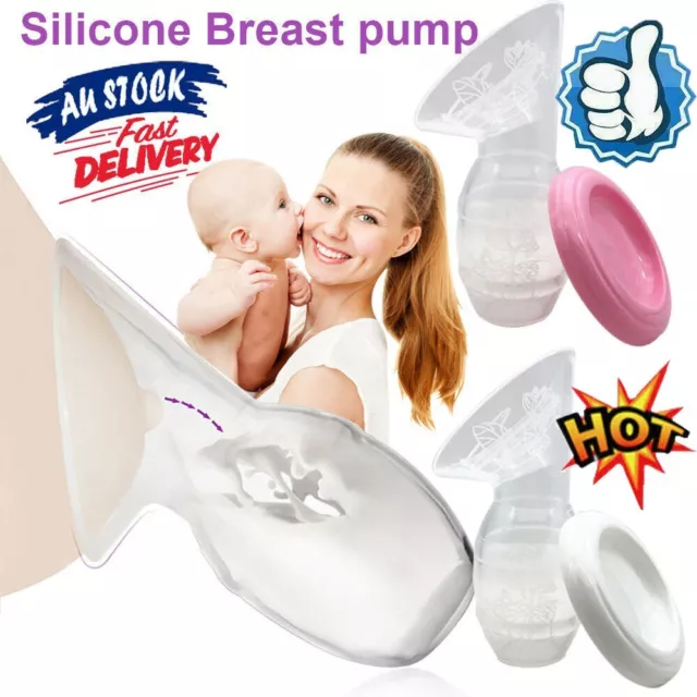 Manual Breast Pump Silicone Baby Feeder Breastfeeding Milk Saver Suction BottlMQ