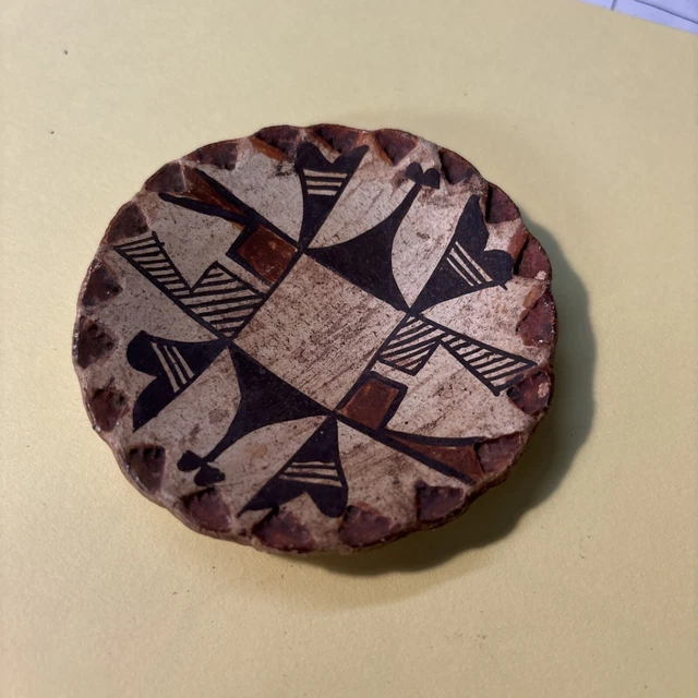 VINTAGE NATIVE AMERICAN Hand Made Clay Acoma Pottery 3