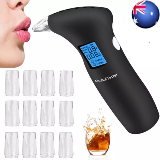 Police Digital Breath Alcohol Analyzer Tester LCD Breathalyzer Test Detector