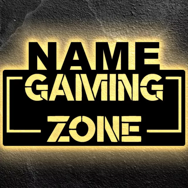 LED Gaming Zone -  Gamer Geschenke personalisiert Videospiele Zocker