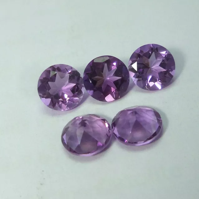 8 MM Top Natürlich Amethyst Rund Schliff 5 Teile Lot Februar Geburtsstein Für