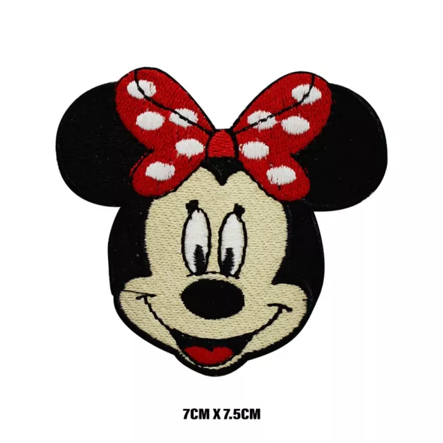 DISNEY MICKEY MINNIE Mouse Heart Patch Embroidered Badge Sew On