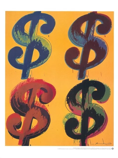 Andy Warhol - Dollaro - poster stampa di alta qualità pop art dollari soldi