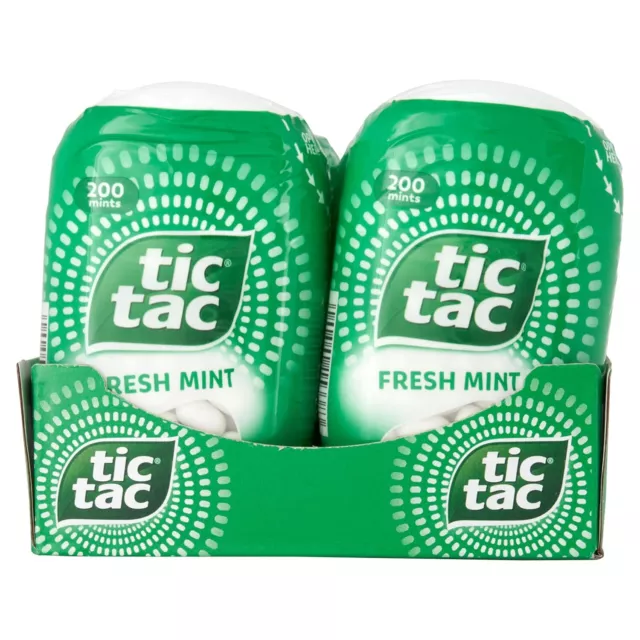 tic tac fresh mint - confetti al gusto di menta - confezioni 8 x 98 g