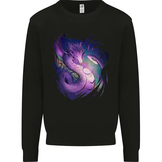 Fantasia Dragon Uomo Felpa Maglione