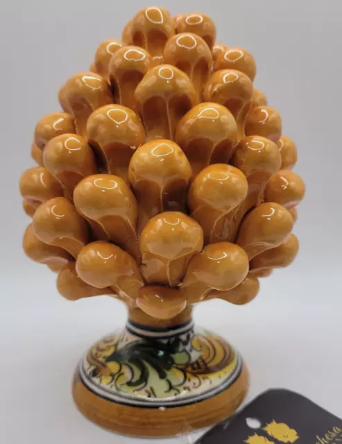 Ceramic Pinecone - LA MARCHESA CALTAGIRONE ~7 in tall