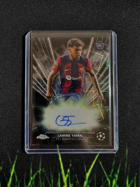 Carte Topps Chrome UEFA 24/25 Gianluca Prestianni RC Noir Lazer Auto (Benfica, Rookie)