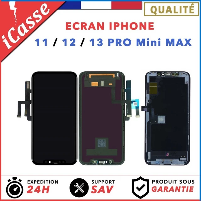 ECRAN POUR IPHONE 11 / 12 / 13 / Mini Pro Max Vitre Tactile Sur Chassis