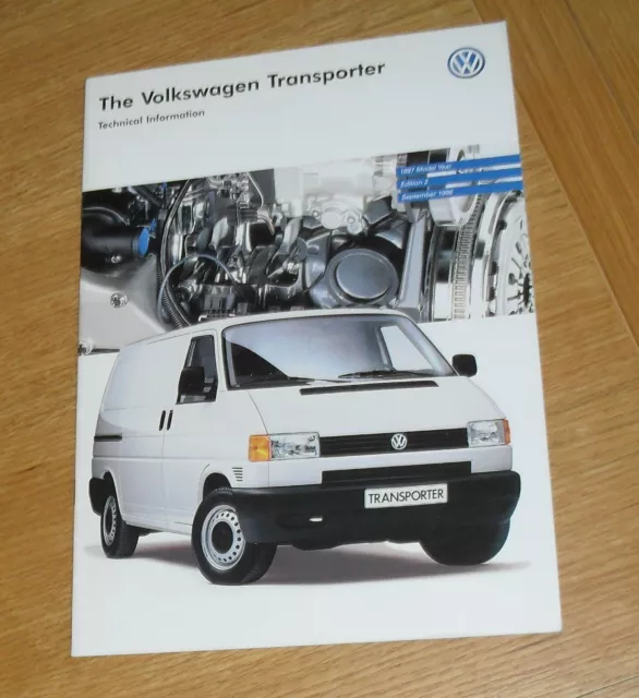 Volkswagen VW Transporter T4 Technical Information Brochure 1996-1997