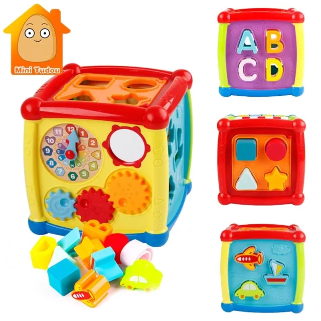 Baby Toddler Educational Activity Toy Cube Musical Play Box Christmas Gift Kids