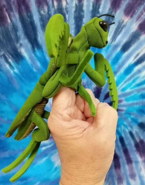 Folkmanis PRAYING MANTIS Plush FINGER PUPPET 9" Green BUG Insect