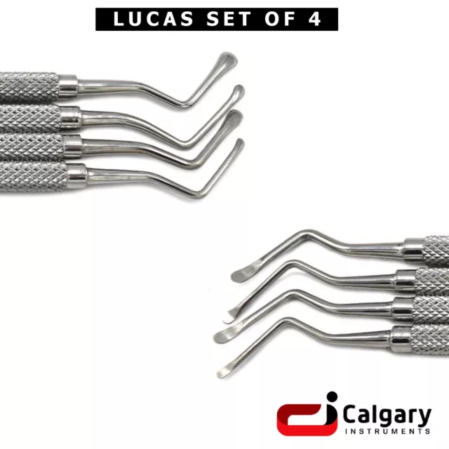 Periodontal Curettes Set of 4 Lucas Surgical Curettes Curettage and Cyst Removal