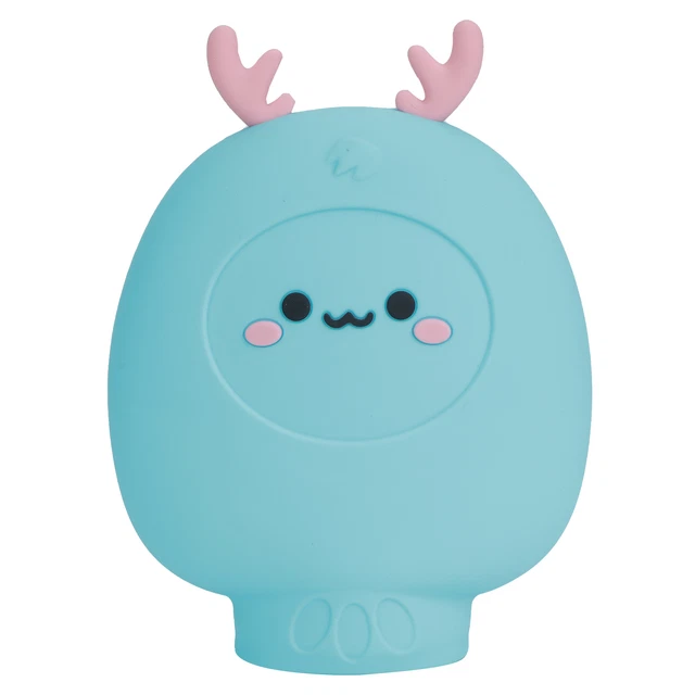 HG (Blue)Silicone Mini Hot Water Bag Hand Warmer Water Injection Bottle Cartoon