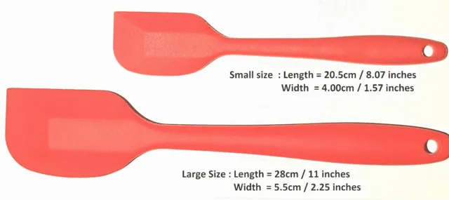 Silicone spatula scraper spoon small, large ,Combo deals for cooking 8 coloursUK 2