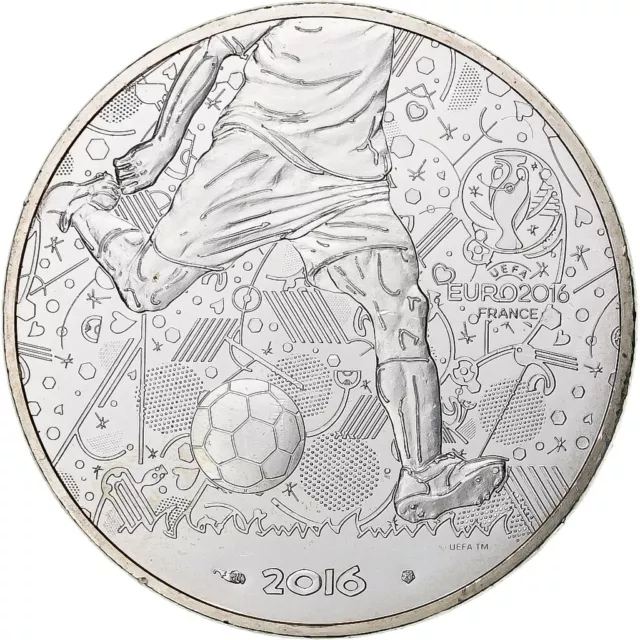 [#1220092] Frankreich, 10 Euro, UEFA Euro 2016, 2016, Monnaie de Paris, UNZ, Sil