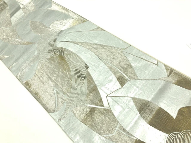 6461381: Japanese Kimono / Antique Fukuro Obi / Woven Noshi