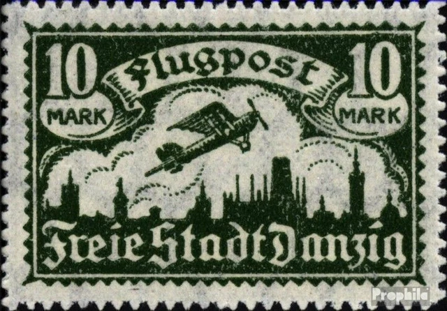 Danzig 71X mit Durchstich, Zähnung evtl. fehlerhaft postfrisch 1921 Handelskogge