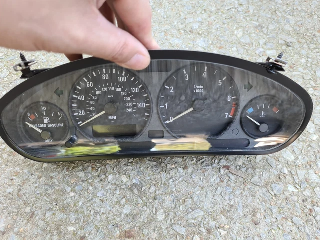 96-98 BMW Z3 Roadster E36 VDO SPEEDOMETER INSTRUMENT CLUSTER MANUAL OEM 6 CYL