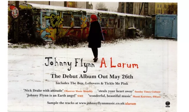 (Wor9) Magazine Advert 6X9" Johnny Flynn : A Larum Album