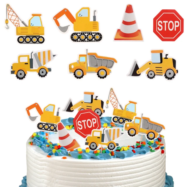 28er-Set Baufahrzeug-Cupcake-Topper – Süße Tortenaufsätze Für Kindergeburtstage & Mottopartys