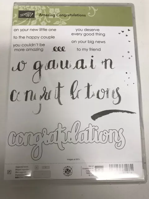 Stampin' Up! Amazing Congratulations Stamp Set graduation, wedding, baby NEW