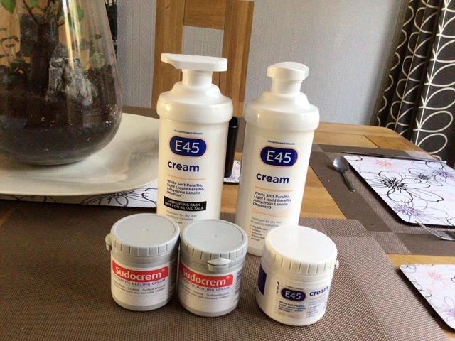 2 X E45 Cream 500g + 1 X 125g E45 + 2 X 125g Sudocrem