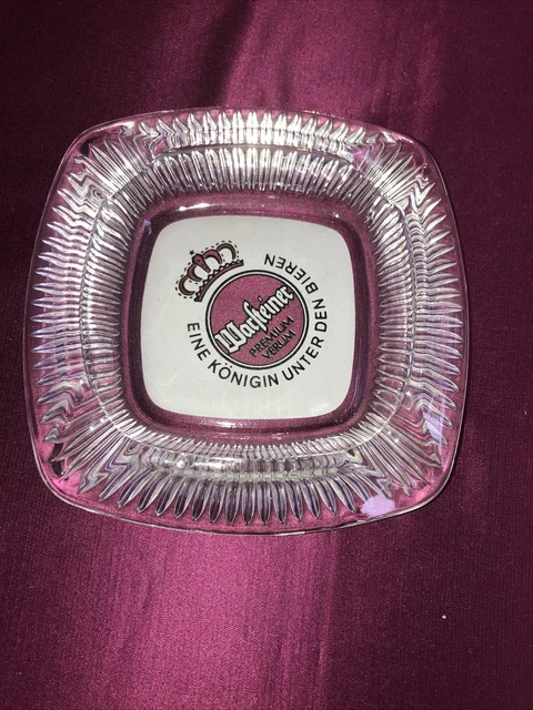 Warsteiner Aschenbecher Glasaschenbecher Werberartikel Glas Bierwerbung