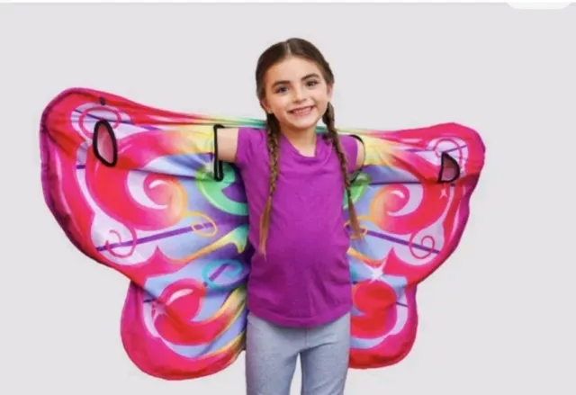 Rainbow butterfly Cozy Wings Wrap Around Super Soft kids blanket, colorful