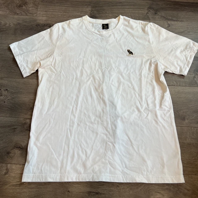 OVO Owl Octobers Very Own Drake Brand Logo Essentials OFF WHITE Tee Shirt XXL